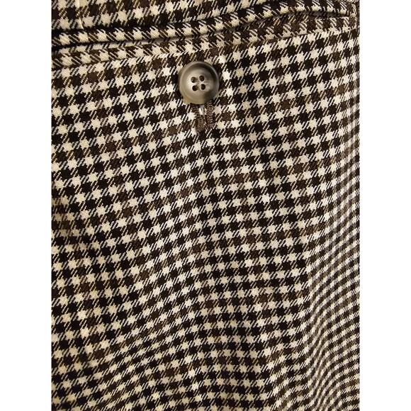 Reiss sz 30 waist brown black check cuffed slim leg dress pants MP25 - Picture 4 of 7